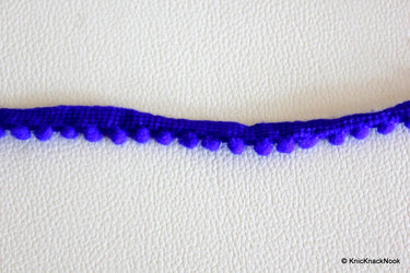 Royal Blue Embroidery Wool One Yard Lace Trims 10mm Wide